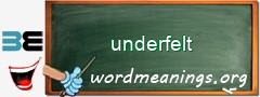 WordMeaning blackboard for underfelt